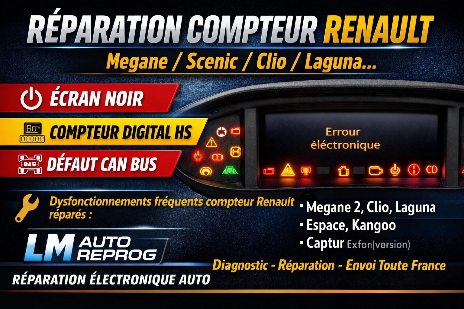 Réparation compteur Renault