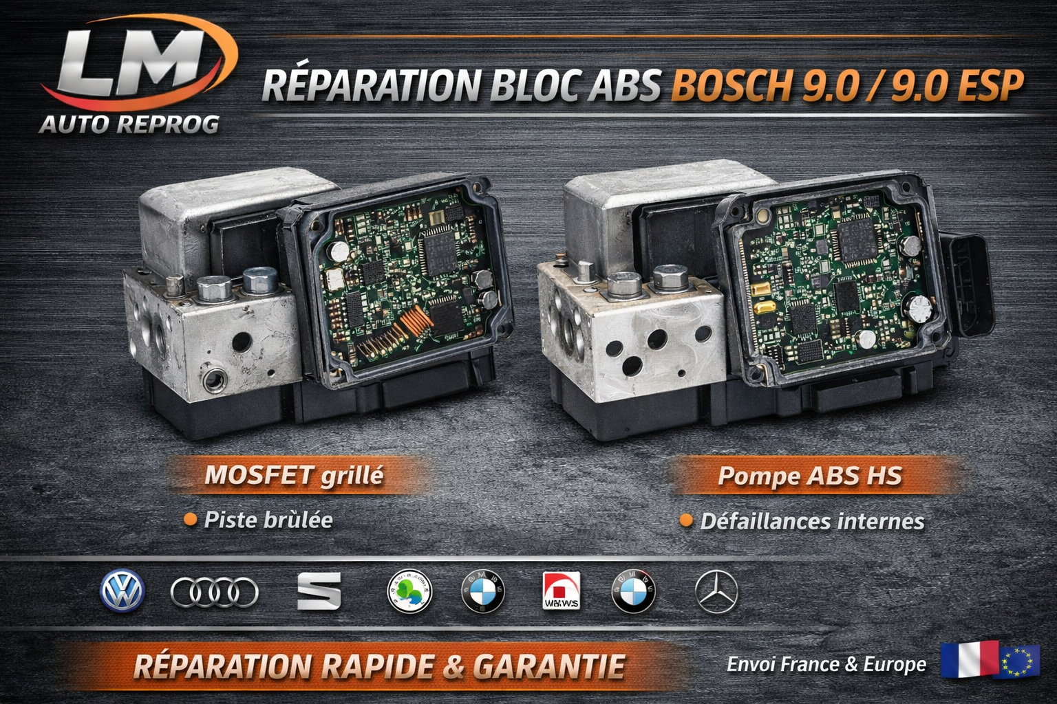 Réparation Bloc ABS Bosch 9.0 / 9.0 ESP
